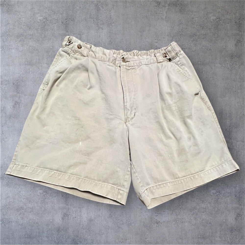 Generra Mens Collective Khaki Shorts Mens 34 Cotton Pleated Y2K Era - READ‎